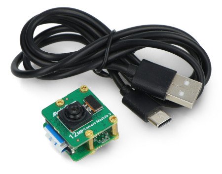 Arducam 12 MPx IMX708 USB UVC Camera Module 3 kamera s příslušenstvím ze sady.