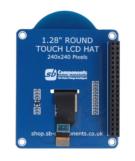 HAT overlay s dotykovým LCD displejem 1,28'' 240 x 240 px pro Raspberry Pi - SB Components 25664