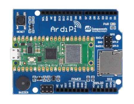 ArdiPi - vývojová deska s Raspberry Pi Pico W kompatibilní s Arduino Uno - SB Components 26630