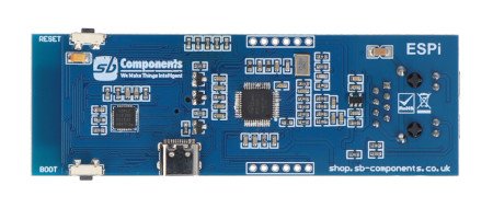 ESPi - Ethernetová vývojová deska s podporou WiFi - ESP32-WROOM-32 s 1,14'' TFT displejem - SB Components 26616