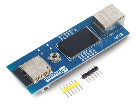 ESPi - Ethernetová vývojová deska s podporou WiFi - ESP32-WROOM-32 s 1,14'' TFT displejem - SB Components 26616