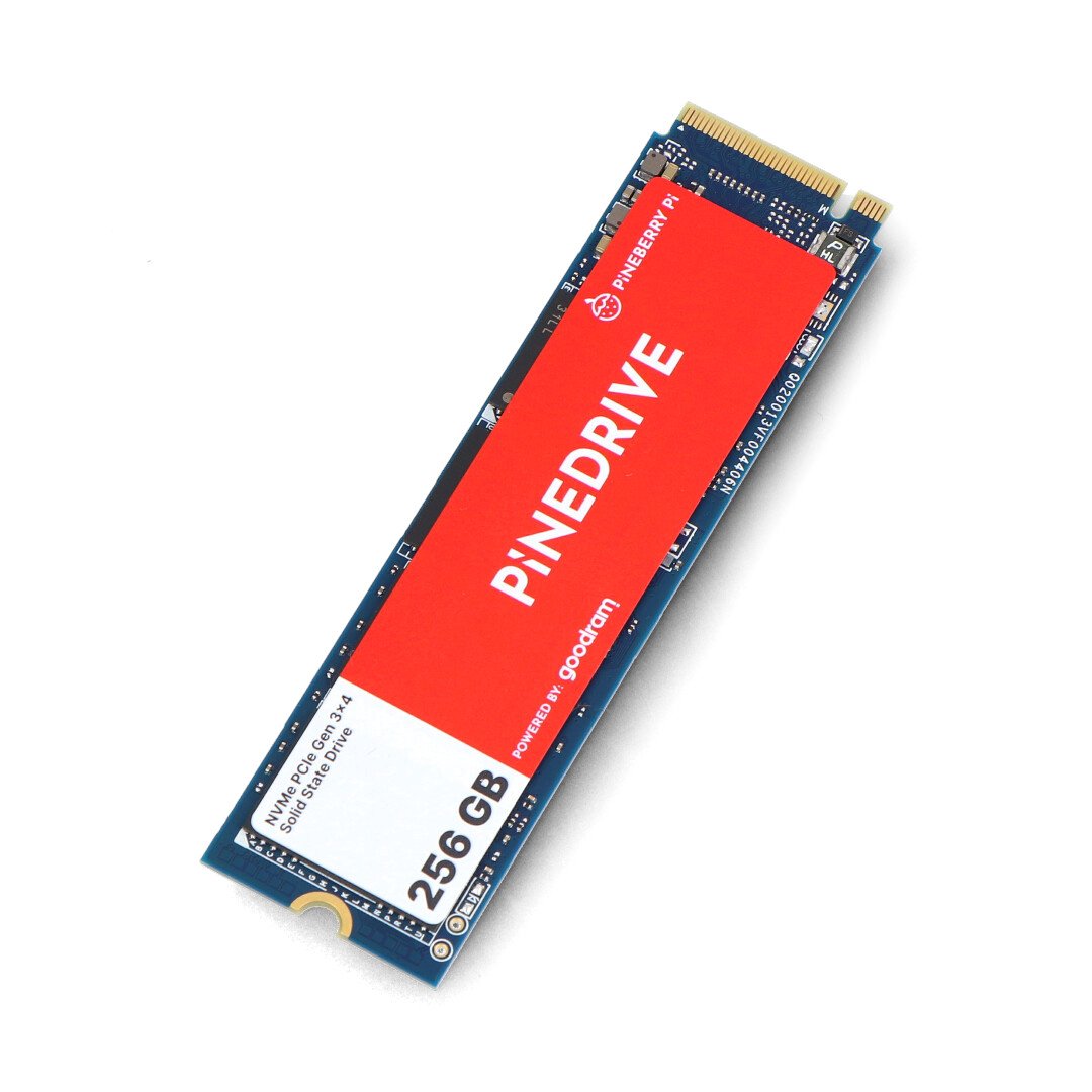 Pinedrive - NVMe M.2 2280 SSD - 256 GB - pro HatDrive! Pineberry Pi