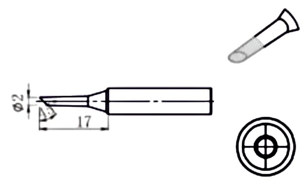 Hrot Q-T-2C pro rychlé pájecí stanice - řada 960-2C