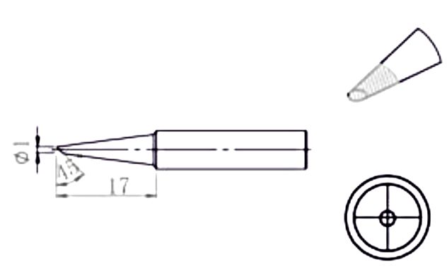 Hrot Q-T-1C pro rychlé pájecí stanice - řada 960-1C