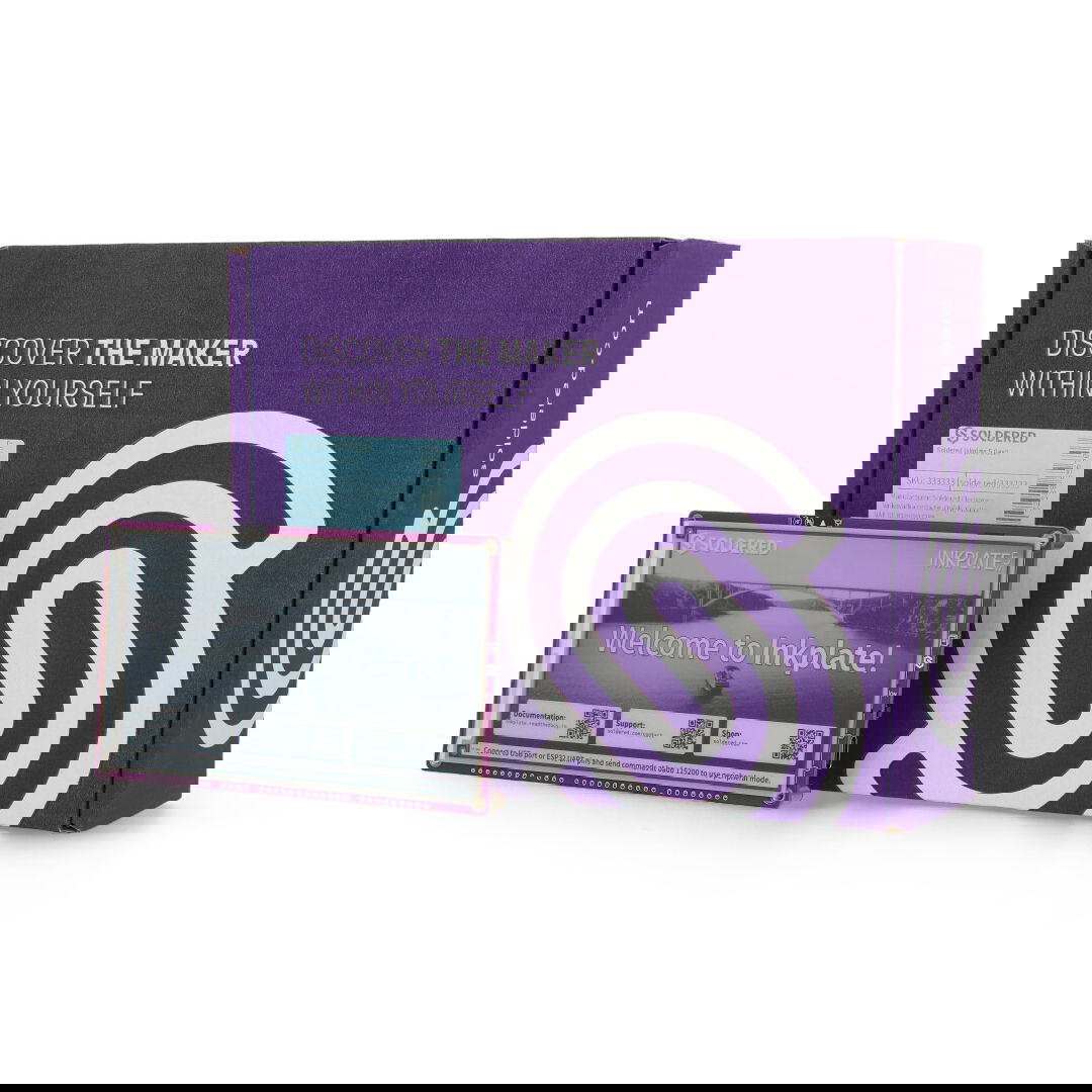 Inkplate 5 Gen2 - 5,2'' displej pro elektronický papír 1280 x 720 px - ESP32 - kompatibilní s Arduino - pájený 333333