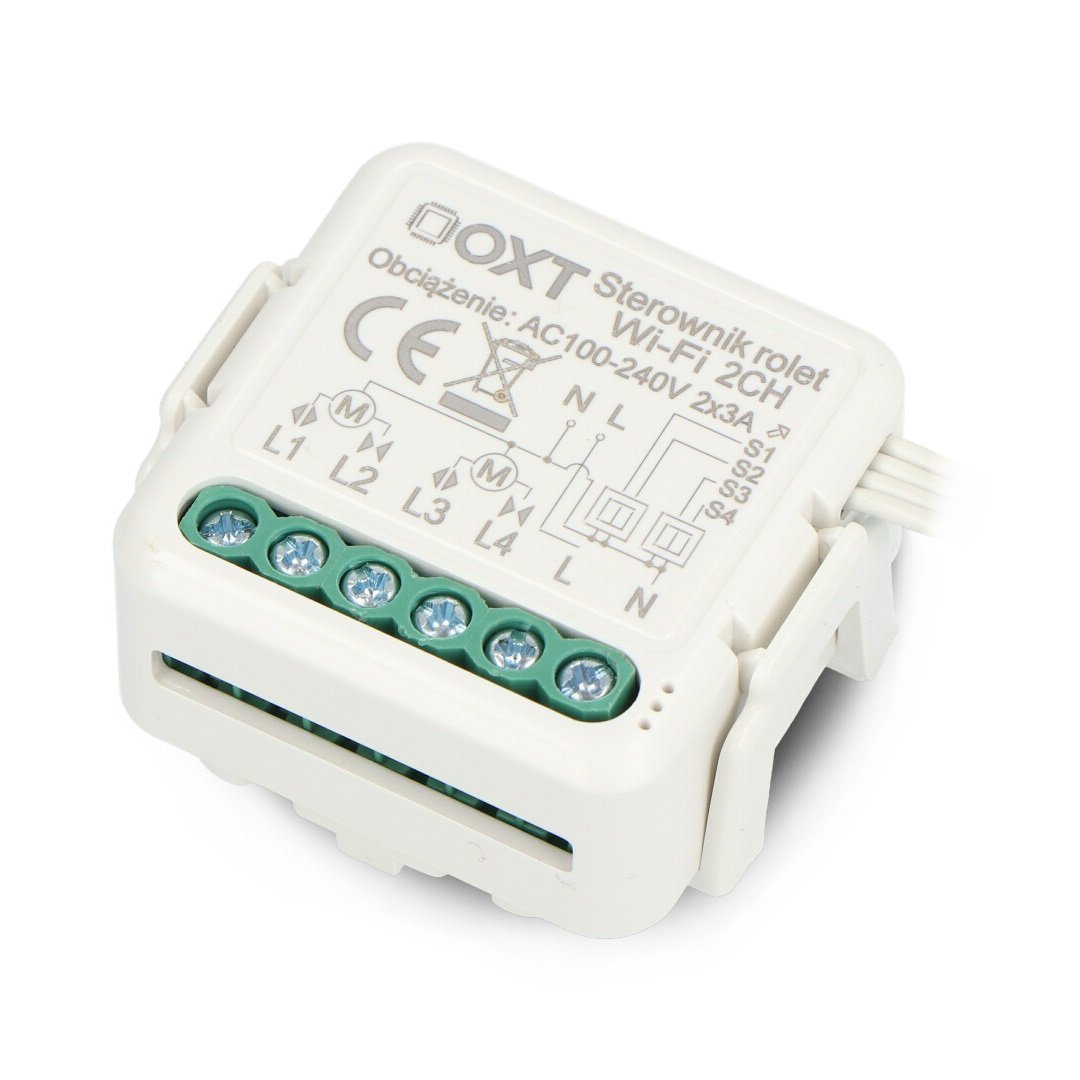 Tuya - 2kanálový mini WiFi ovladač rolet - Android / iOS aplikace - OXT SWT28