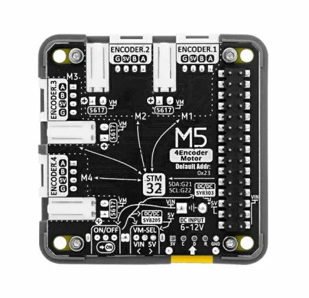 4EncoderMotor Module - 4kanálový ovladač motoru - STM32 + BL5617 - pro vývojové moduly M5Core - M5Stack M138