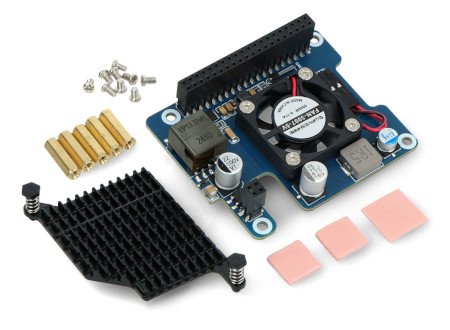 Power Over Ethernet HAT (F) – napájení PoE a síťové překrytí 802.3af/at – pro Raspberry Pi 5 – Waveshare 26399