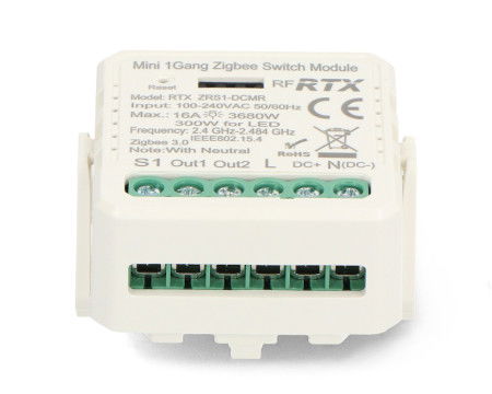 Tuya - beznapěťové relé 12 V / 230 V - ZigBee - Android / iOS aplikace - RTX ZRS1-DCMR