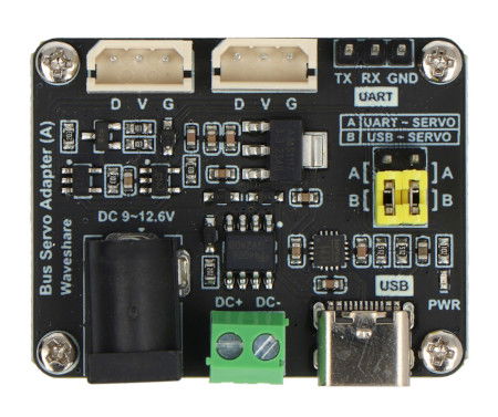 Bus Servo Adapter (A) - ovladač pro serva sériové sběrnice řady ST / SC - UART - Waveshare 25514