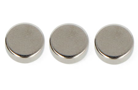 Kulatý neodymový magnet N38/Ni+Cu+Ni - 8x3mm - 10 ks.