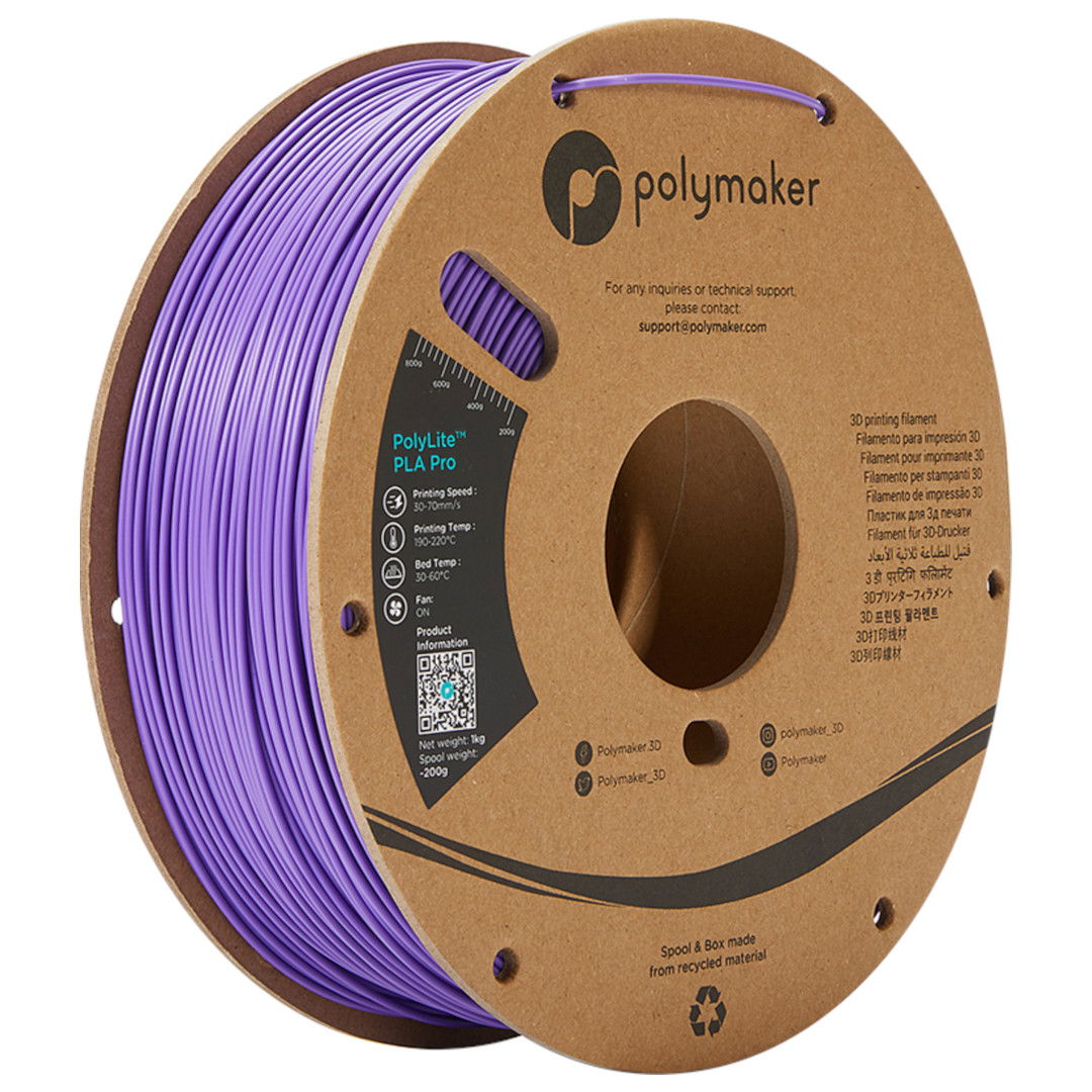 Polymaker na vlákna PolyLite PLA Pro 1,75 mm 1 kg - Fialová