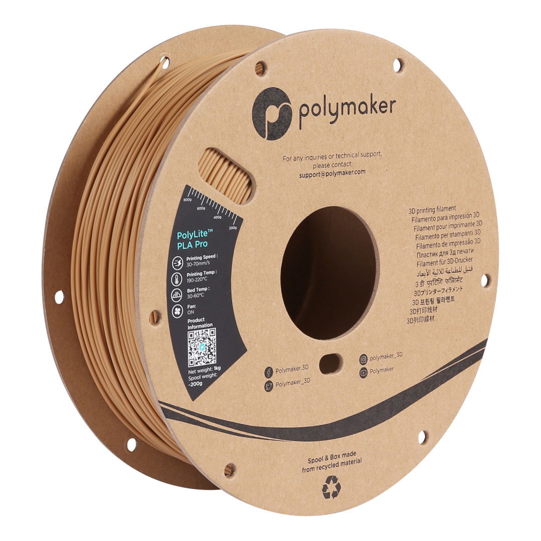 Polymaker PolyLite PLA Pro vlákno 1,75 mm 1 kg - Army Beige