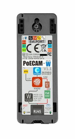 M5PoECAM-W V1.1 - OV3660 PoE modul kamery - WiFi - M5Stack U121-B-V11