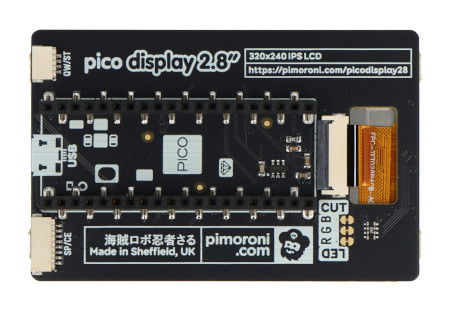 Pico Display Pack - 2,8'' IPS LCD displej 320 x 240 px pro Raspberry Pi Pico / Pico W - PiMoroni PIM715