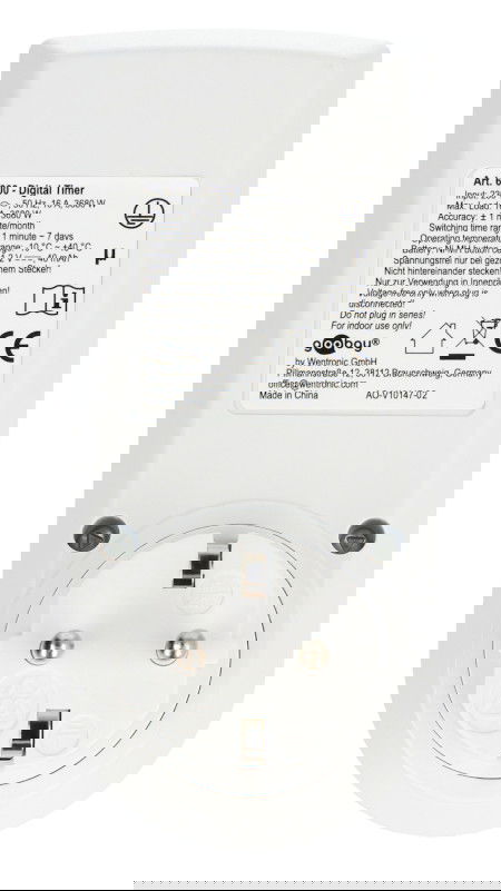 Digitální časovač 230V 3680W IP20 - Goobay 64900