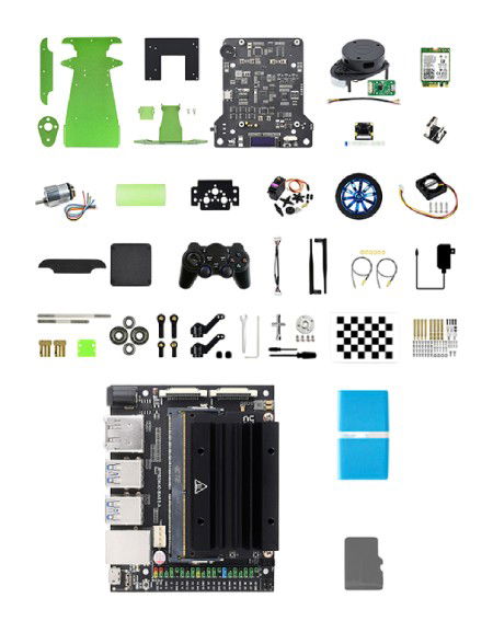 JetRacer Professional Verze ROS AI Kit B – 4kolová Al Robot Platform + Nvidia Jetson Nano Dev Kit – Waveshare 26801