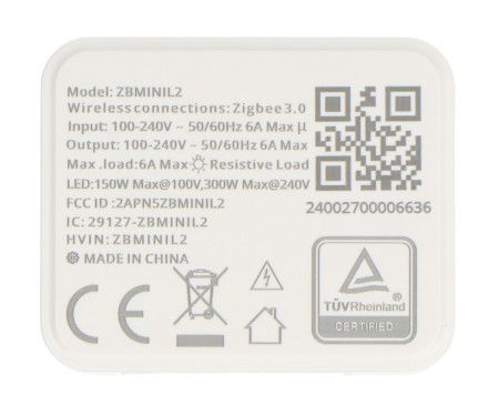 Sonoff ZBMINI-L2 - Smart Switch bez N - ZigBee - Android / iOS aplikace