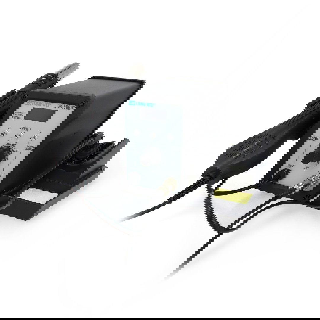 Horkovzdušná a hrotová pájecí stanice LongWei LW-8586D 2v1 s ventilátorem v žehličce - 700 W