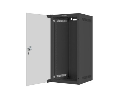 Nástěnná racková skříň - 10'' 12U 280 x 310 mm - černá - Lanberg WF10-2312-10B