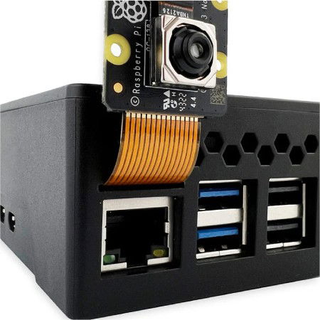 Pouzdro HighPi Pro 5S pro Raspberry Pi 5 - ABS - černé - PiHut 106008