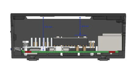 Pouzdro HighPi Pro 5S pro Raspberry Pi 5 - ABS - černé - PiHut 106008