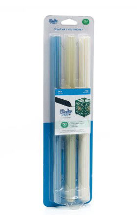 Filament 3Doodler Create+ PLA 3 mm - 75 kusů - Průhledný