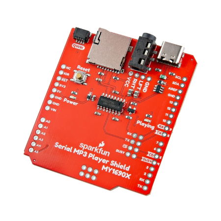 Štít pro sériový MP3 přehrávač - Štít pro Arduino - SparkFun DEV-28021