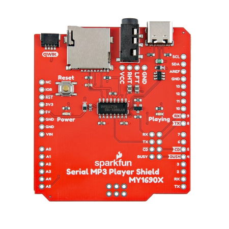 Štít pro sériový MP3 přehrávač - Štít pro Arduino - SparkFun DEV-28021
