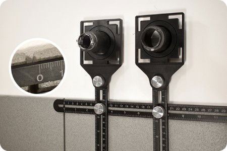 Univerzální stavební pravítko se šablonou pro značení otvorů v dlaždicích a panelech - Webski FlatPro2