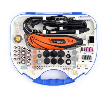 Mini bruska - vrtačka Kraft&Dele 270 W + příslušenství 210 dílů - KD10753