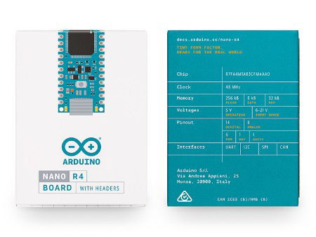 Arduino Nano R4 s konektory - ABX00143