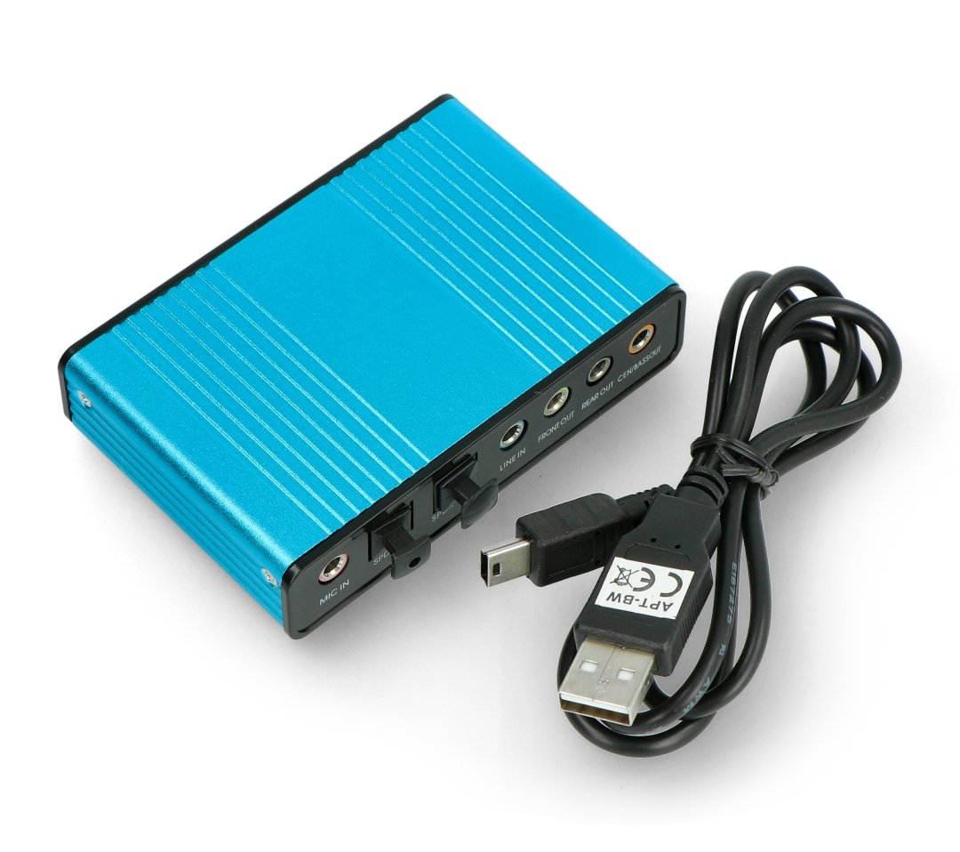 7.1kanálová USB externí hudební zvuková karta - Raspberry Pi 3/2 / B +
