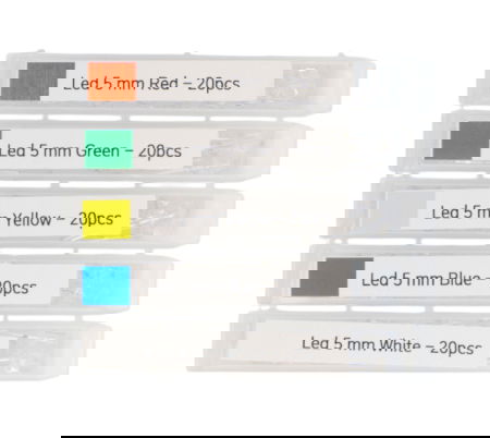 Sada 5mm LED diod - justPi - 100 ks.