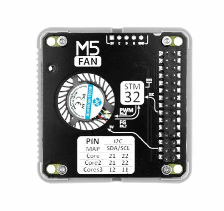 Ventilátor v1.1 - chladicí modul - STM32F030 - pro vývojové moduly M5Stack Core - M5Stack M013-V11