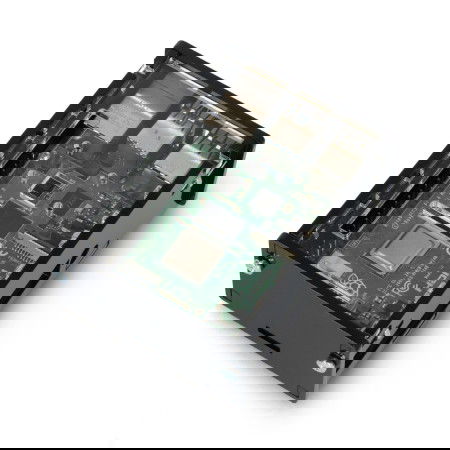 Pouzdro pro Raspberry Pi 4B s nastavitelným držákem kamery - černé