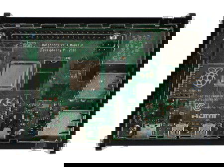 Pouzdro pro Raspberry Pi 4B s nastavitelným držákem kamery - černé