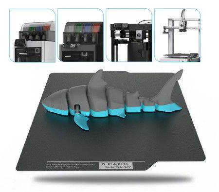 BIQU Panda Double-CryoGrip Textured - oboustranná magnetická fólie - pro tiskárny Bambu Lab P1, X1 a A1 - 257 x 257 mm