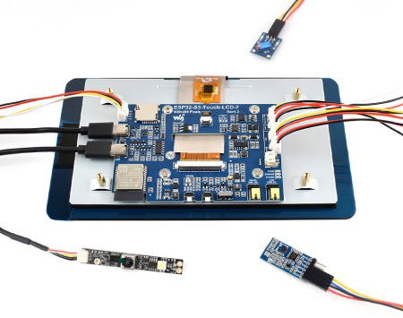 ESP32-S3 - Vývojová deska pro WiFi + Bluetooth se 7'' IPS LCD displejem 800 x 480 px - Waveshare 27078