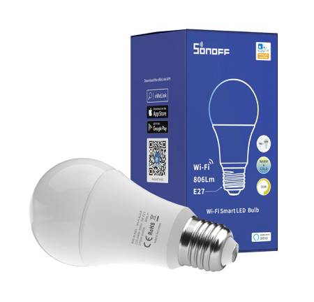 Sonoff B02-B-A60 - chytrá E27 WiFi LED žárovka - bílá