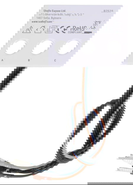 Shelly 3EM-63W Gen3 - Jednofázový/Třífázový WiFi/Bluetooth elektroměr - Kabelový