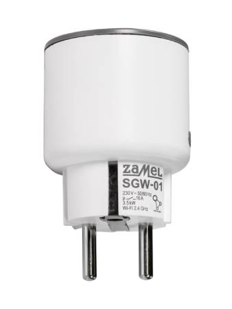 Chytrá WiFi zásuvka s měřením energie - 16A - Zamel SGW-01