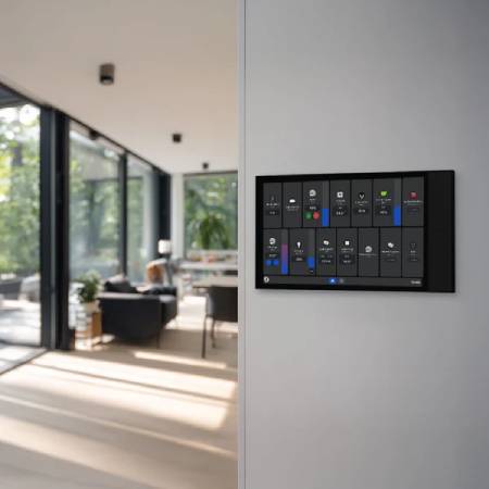 Shelly Wall Display XL - Chytrý ovládací panel s 5A WiFi/Bluetooth relé - Černý