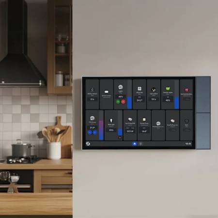 Shelly Wall Display XL - Chytrý ovládací panel s 5A WiFi/Bluetooth relé - Šedý
