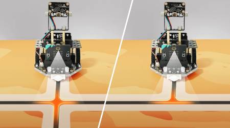 Maqueen Plus V3 - Pokročilý vzdělávací robot STEM s maticovou laserovou navigací pro micro:bit - DFRobot MBT0050-AA