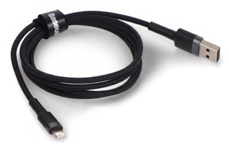 Kabel Baseus Cafule USB A - Lightning, šedo-černý - 1 m