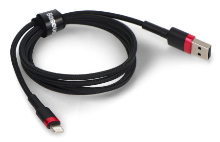 Kabel Baseus Cafule USB A - Lightning, černý a červený - 1 m