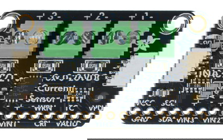INA3221 - senzor proudu a napětí 0 - 26 V DC 3,2 A - 3kanálový - I2C - STEMMA QT / Qwiic - Adafruit 6062