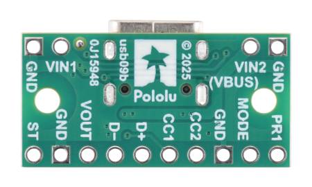 Napájecí konektor USB typu C s multiplexorem TPS2116 - usb09b - Pololu 3729