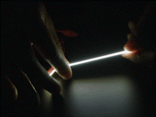 Jednostranný flexibilní LED filament - flexibilní LED pásek - 3V 128 mm